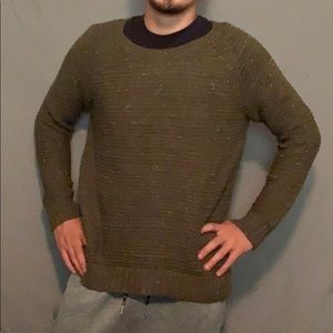 Faded Glory Olive green pullover sweater sz L